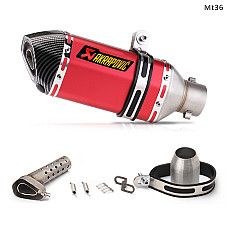 Ауспух AKRAPOVIC спортно гърне за мотор 300 мм, карбон червен - Mt36